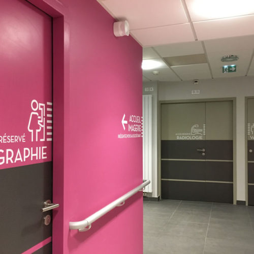 Signalétique porte Mammographie et radiologie