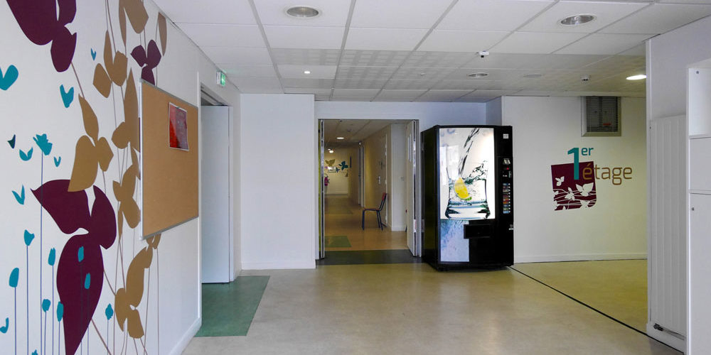 Décor mural et signalétique 1er étage MAS du Dr Arnaud