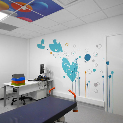 Décor Mural et Signalétique pour le service de cardiolopathie congénital de l'hopital Marie Lannelongue