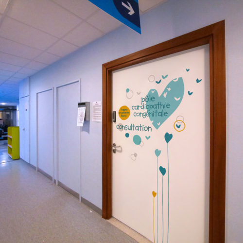 Décor Mural et Signalétique pour le service de cardiolopathie congénital de l'hopital Marie Lannelongue