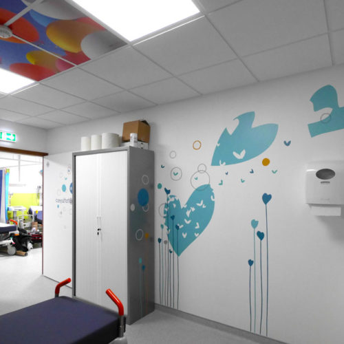 Décor Mural et Signalétique pour le service de cardiolopathie congénital de l'hopital Marie Lannelongue