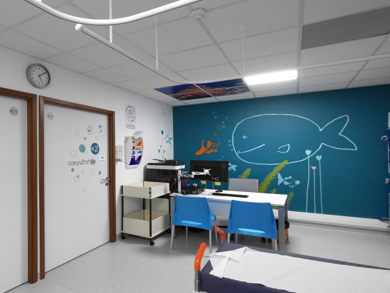 Décor Mural et Signalétique pour le service de cardiolopathie congénital de l