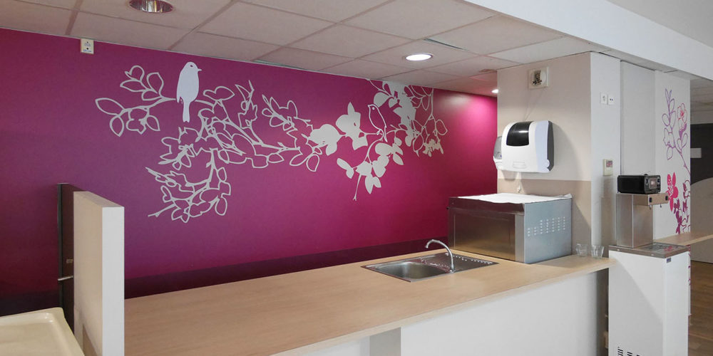 Décor mural pour un espace repas de l'EHPAD Emile Gerard à Livry-Gargan