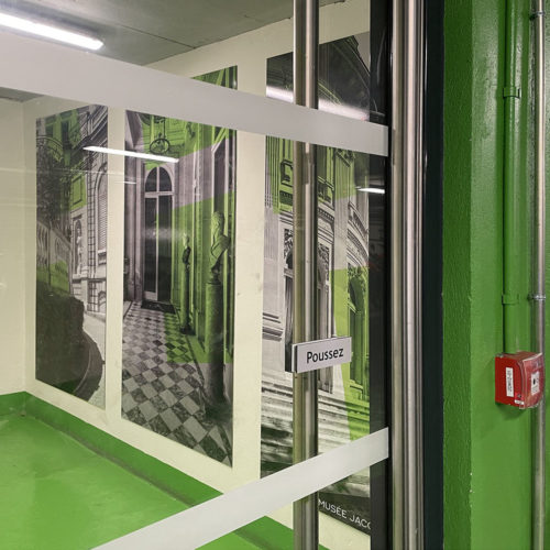 Decor mural Parking Haussmann Berri SAEMES entree pieton 01