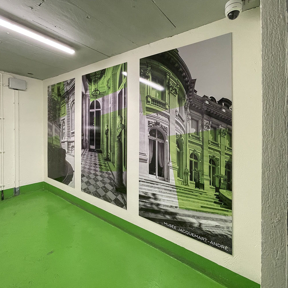 Decor mural Parking Haussmann Berri SAEMES entree pieton 02