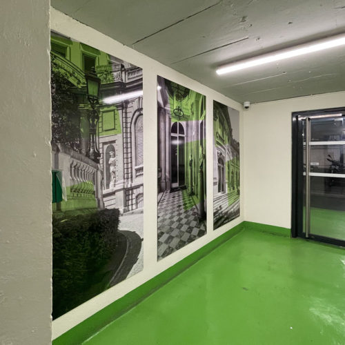 Decor mural Parking Haussmann Berri SAEMES entree pieton 03