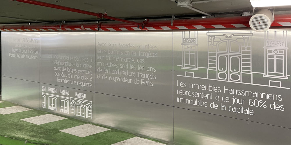 Design mural accueil Parking Haussmann Berri SAEMES 03